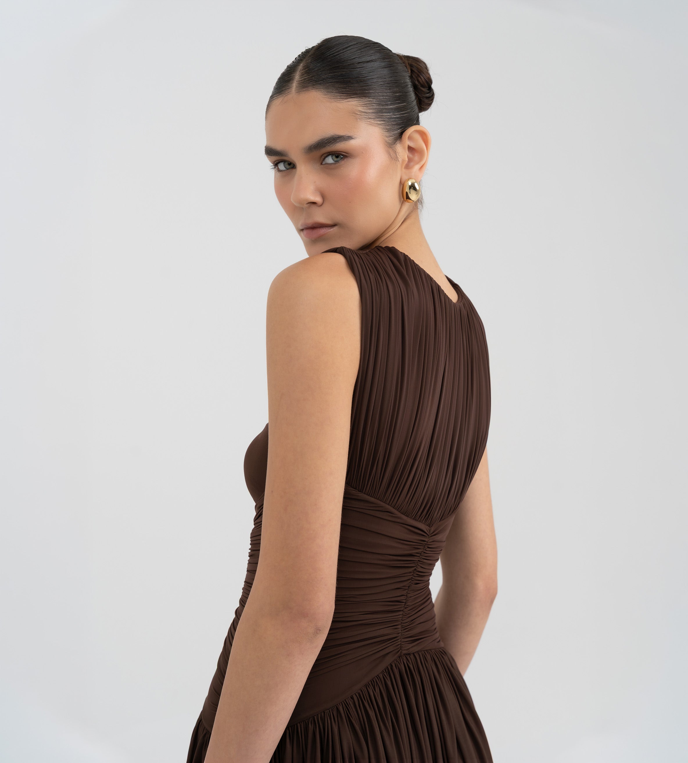 Maygel Coronel Atrio Dress in Brown