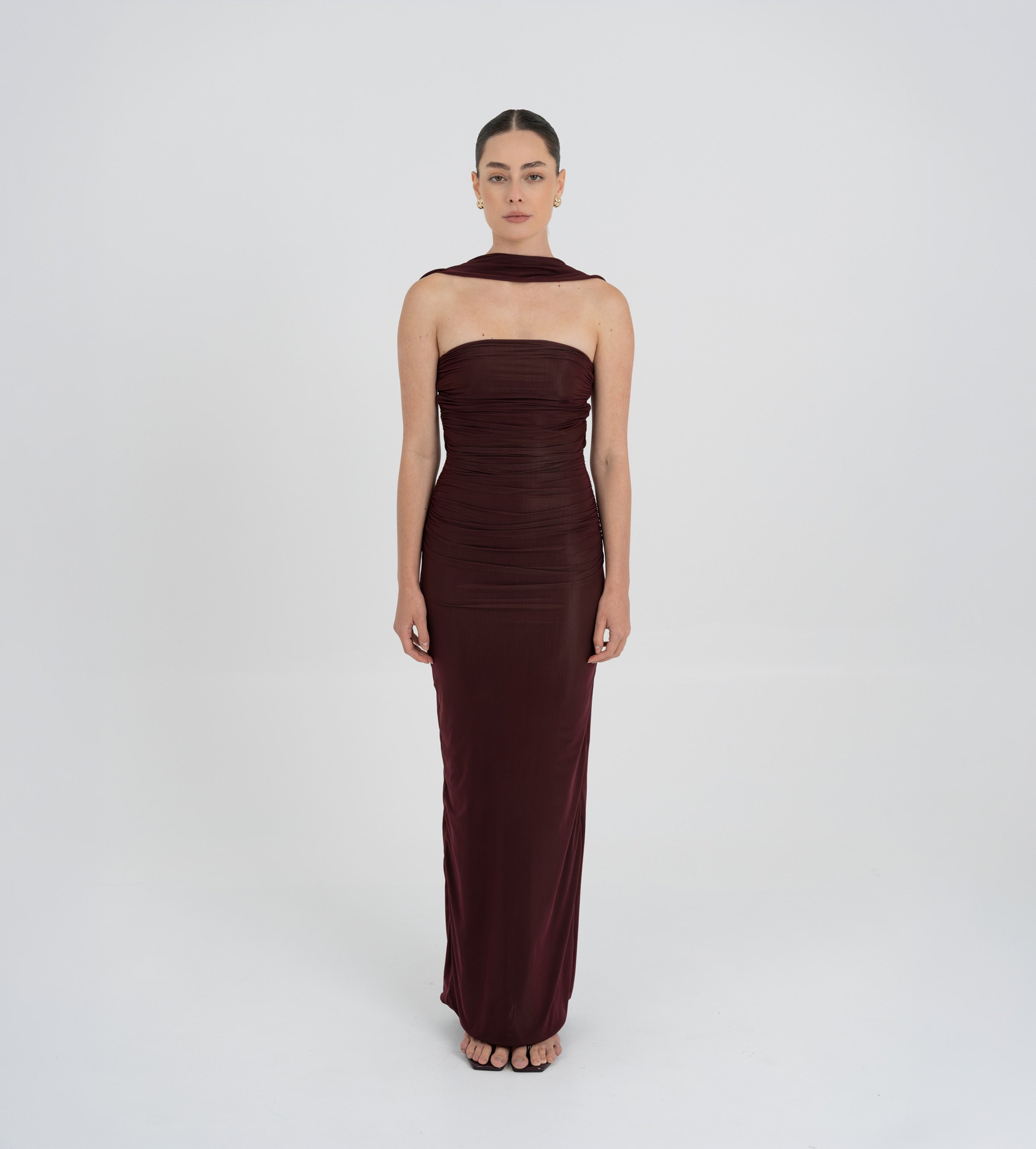 maygel coronel brown dress Gorgeous client @alexandrasleiman in our Maygel Coronel Veranera dress in brown, also available in burgundy, white & green All bookings > DM