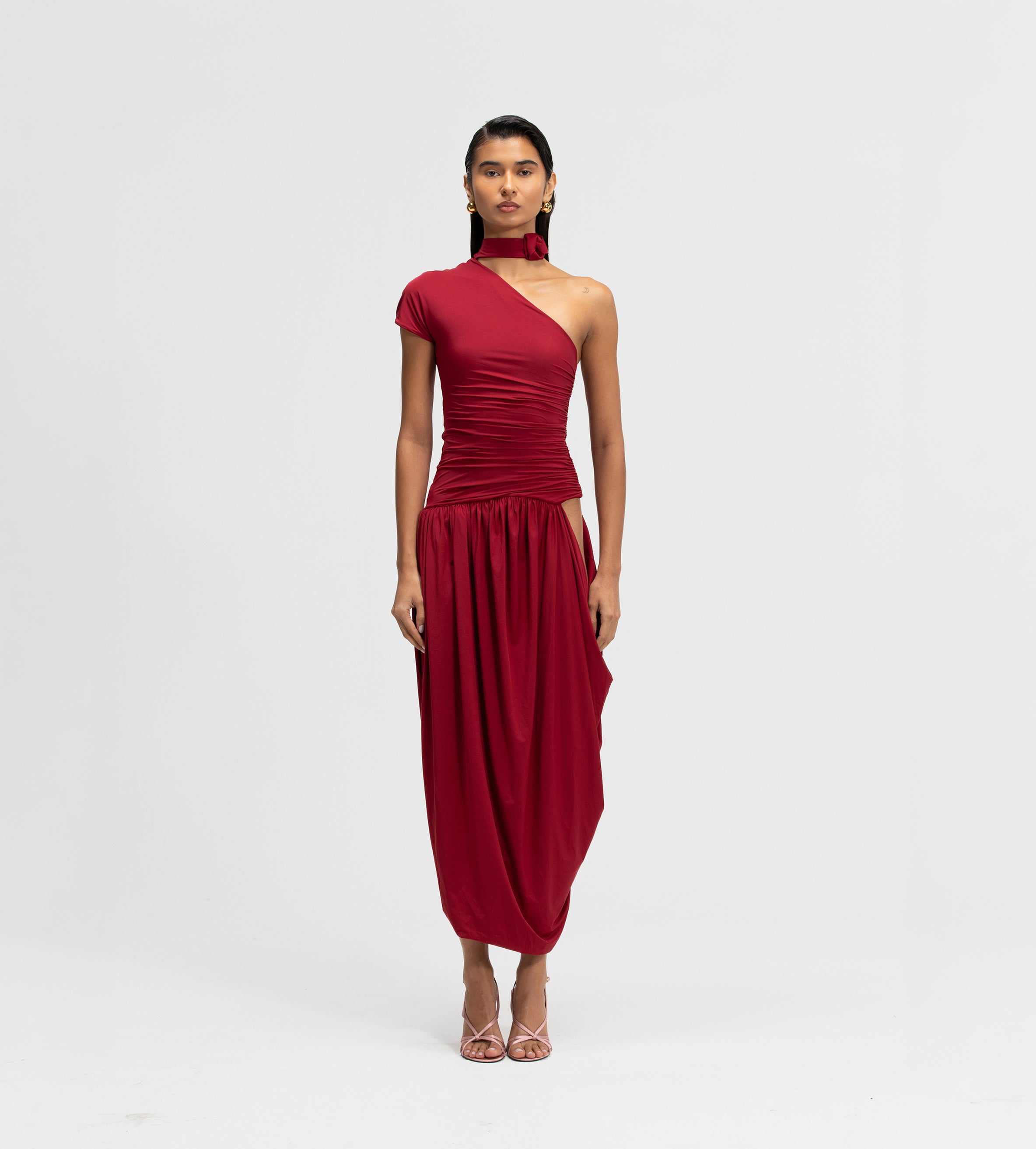 maygel coronel dress Blue Villadiego Appliqud Halterneck Maxi lending dimension to the design before falling into an irregular skirt Buy MAYGEL CORONEL Guernica Dress